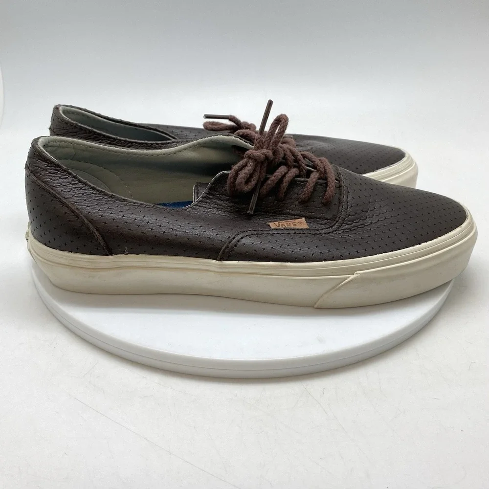 Vans Sneakers Mens 8 Era Decon‎ 721454 Brown Leather Ultracush Casual Shoes